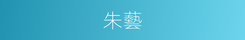 朱藝的同義詞