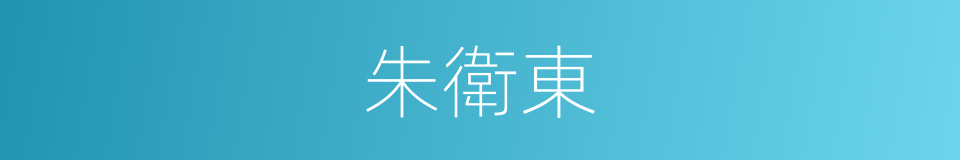 朱衛東的同義詞