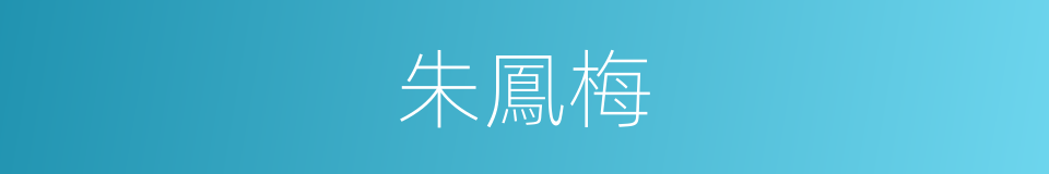 朱鳳梅的同義詞