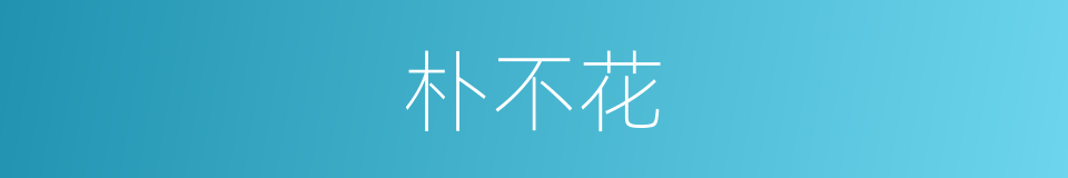 朴不花的同义词