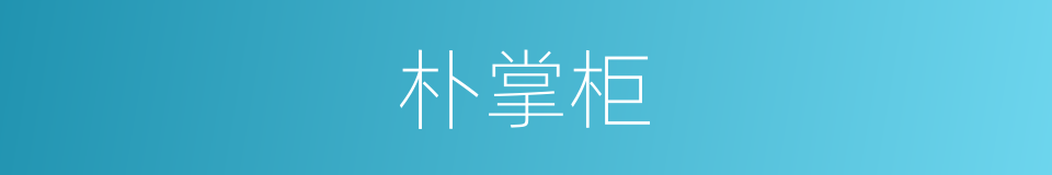 朴掌柜的同义词