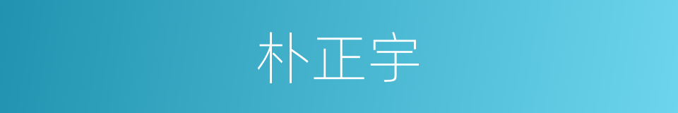 朴正宇的同义词