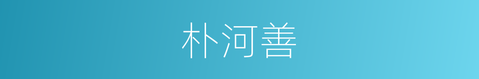 朴河善的同义词