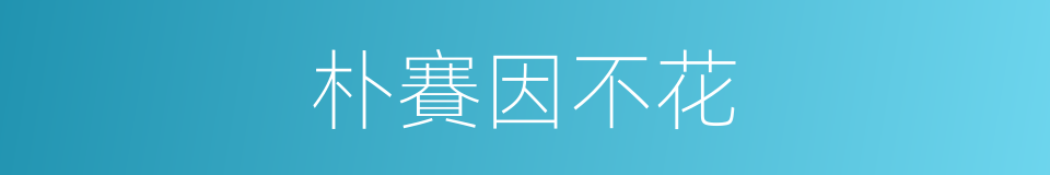 朴賽因不花的同義詞