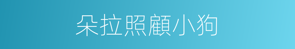 朵拉照顧小狗的同義詞