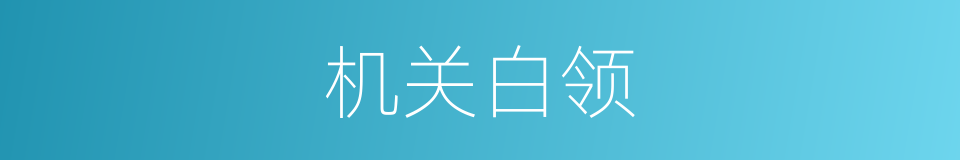 机关白领的同义词