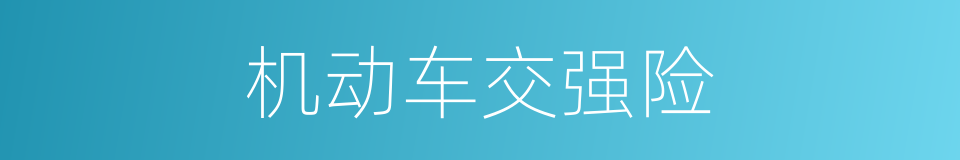 机动车交强险的同义词