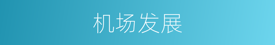 机场发展的同义词