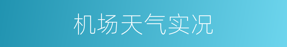 机场天气实况的同义词