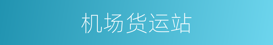 机场货运站的同义词