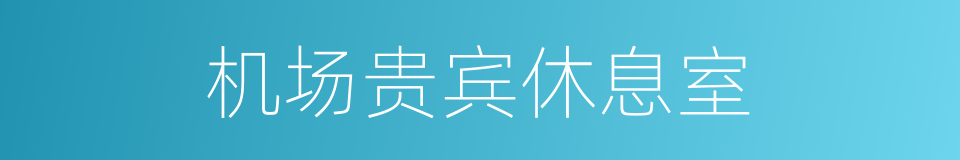 机场贵宾休息室的同义词