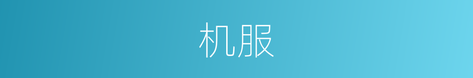 机服的意思