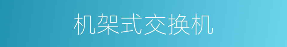 机架式交换机的同义词