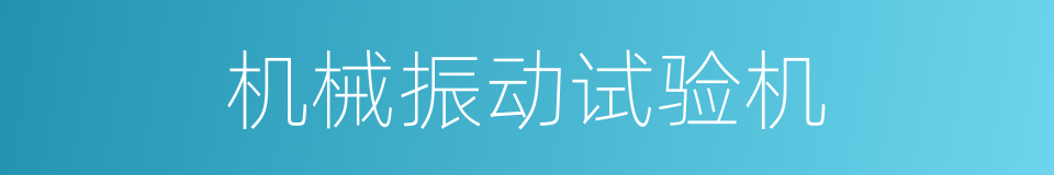 机械振动试验机的同义词