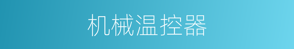 机械温控器的同义词