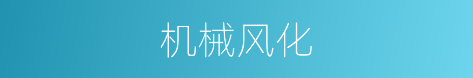 机械风化的同义词
