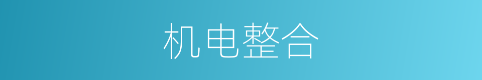 机电整合的同义词