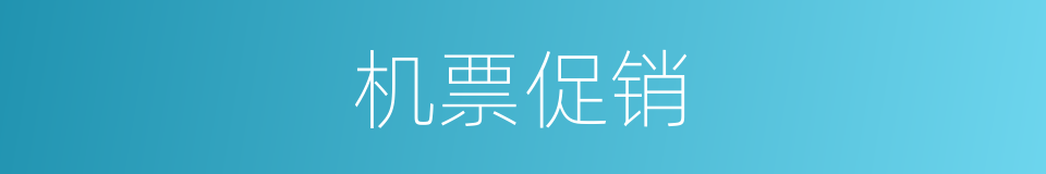 机票促销的同义词