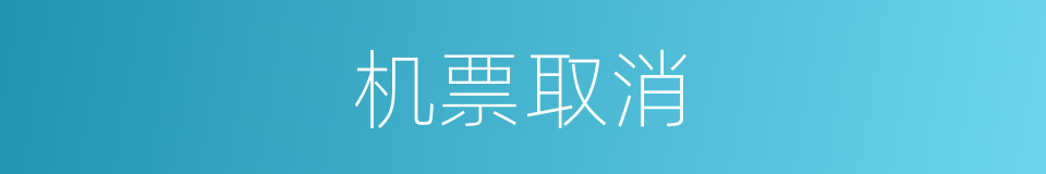 机票取消的同义词