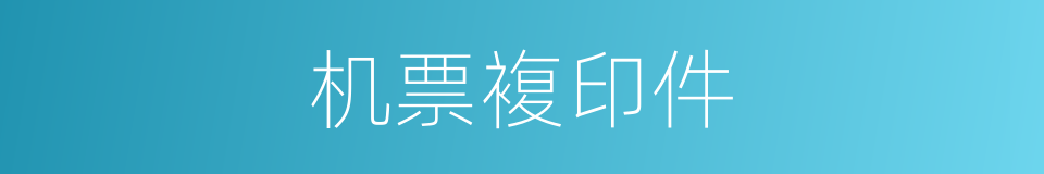 机票複印件的同义词