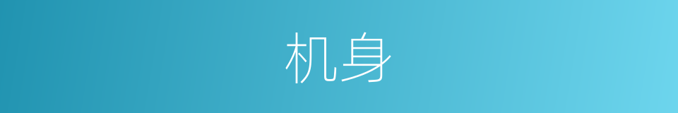 机身的意思