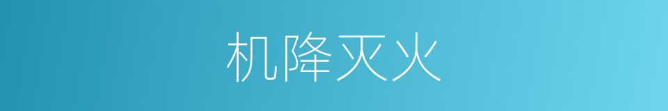 机降灭火的同义词