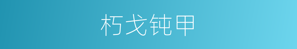 朽戈钝甲的意思