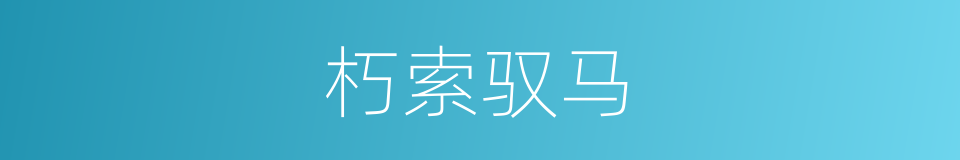 朽索驭马的意思