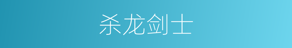 杀龙剑士的同义词