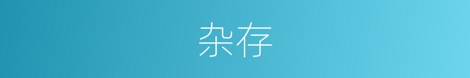 杂存的同义词