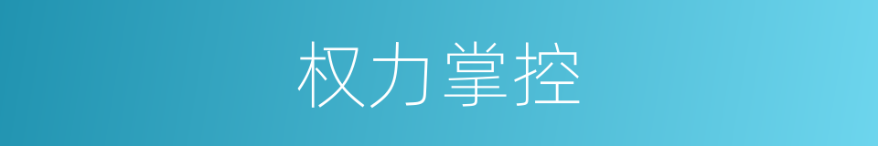 权力掌控的同义词