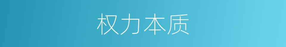 权力本质的同义词