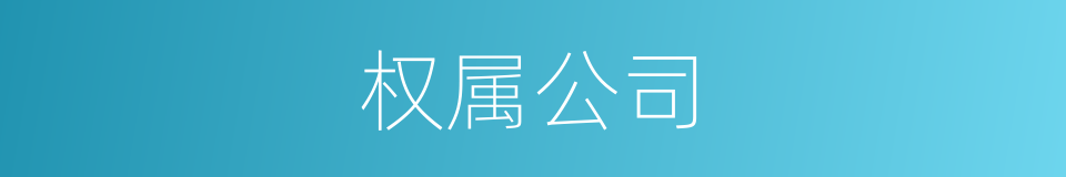 权属公司的同义词