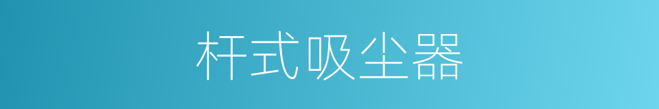 杆式吸尘器的同义词