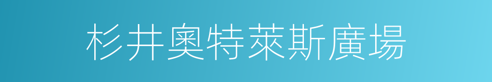 杉井奧特萊斯廣場的同義詞