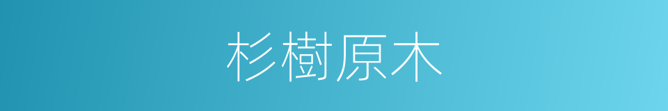 杉樹原木的同義詞
