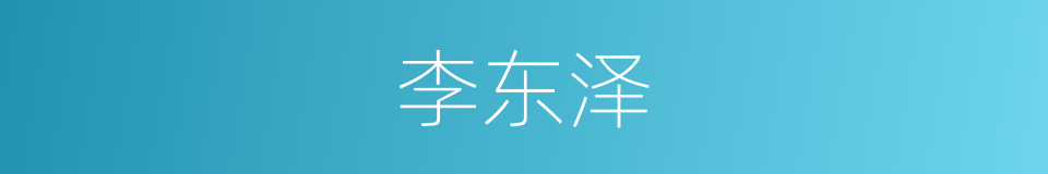 李东泽的同义词