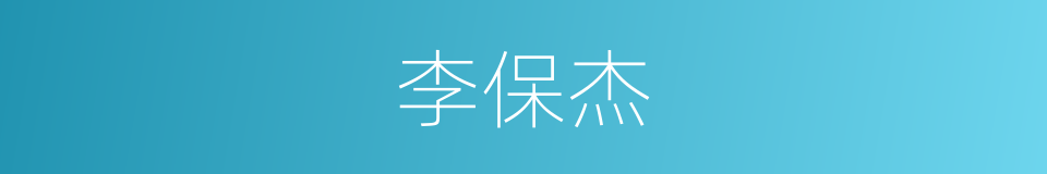李保杰的同义词