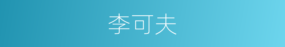 李可夫的同义词