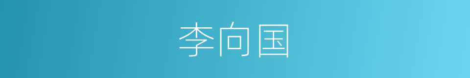 李向国的同义词