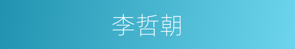 李哲朝的同义词