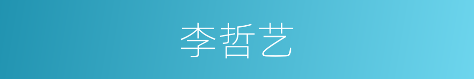 李哲艺的同义词