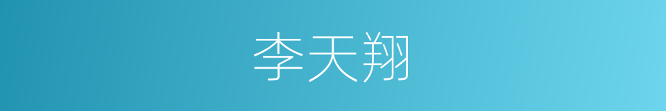 李天翔的同义词