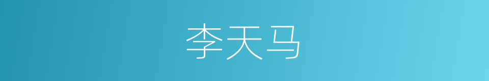 李天马的同义词