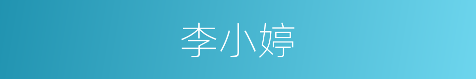 李小婷的同义词
