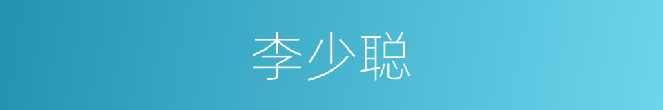 李少聪的同义词