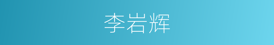 李岩辉的同义词