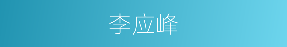 李应峰的同义词