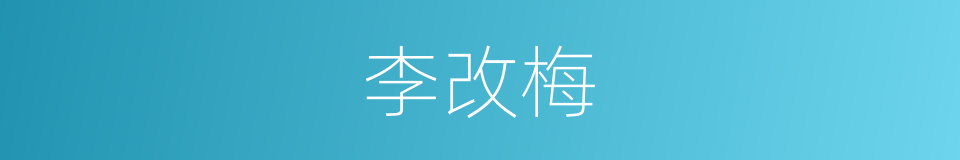 李改梅的同义词