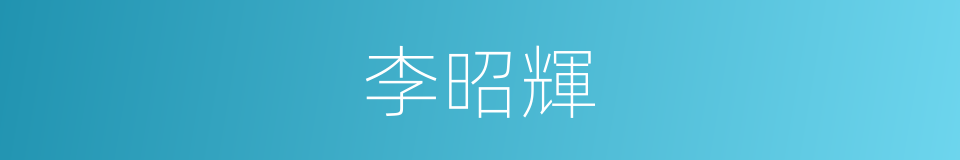 李昭輝的同義詞